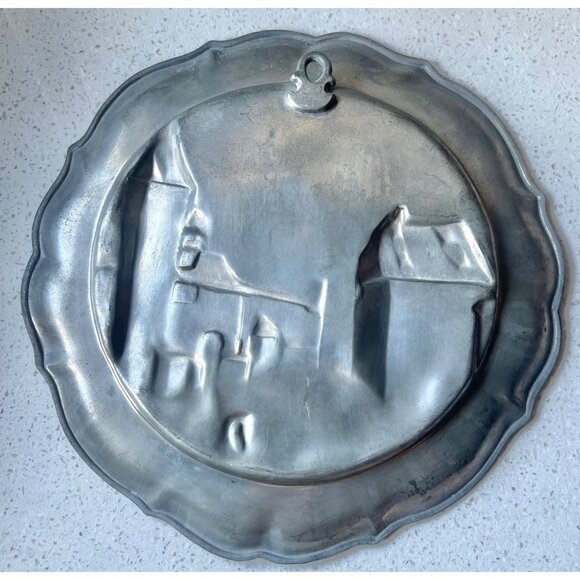 Pewter Plate Nürnberg Albr. Dürer Haus Design 9" D Artists Wall Plate Gift - Picture 12 of 12